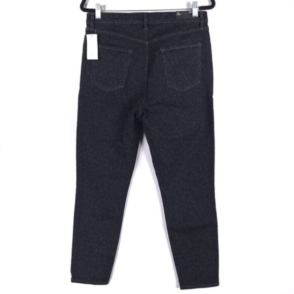 NWT J BRAND Lillie Black Leopard Button Fly Print High Rise‎ Crop Skinny Jeans - Picture 7 of 15